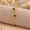 Gold Tone Palakka Adjustable Bangle