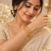 Gold Tone Daisy Sparkle Bangles
