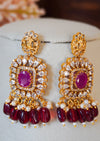 Royal Ruby Temple Necklace Set
