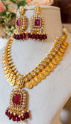 Royal Ruby Temple Necklace Set