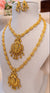 Classic Temple Design Dual Layer Necklace Set
