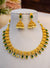 Classic Antique Necklace Set with Emerald Green Stones