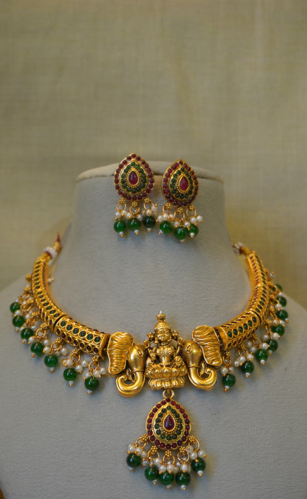 Haritha Gajalakshmi Necklace