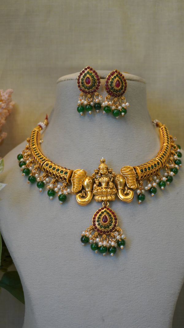 Haritha Gajalakshmi Necklace
