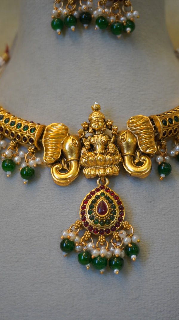 Haritha Gajalakshmi Necklace