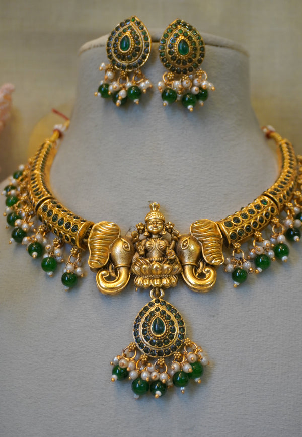Haritha Gajalakshmi Necklace