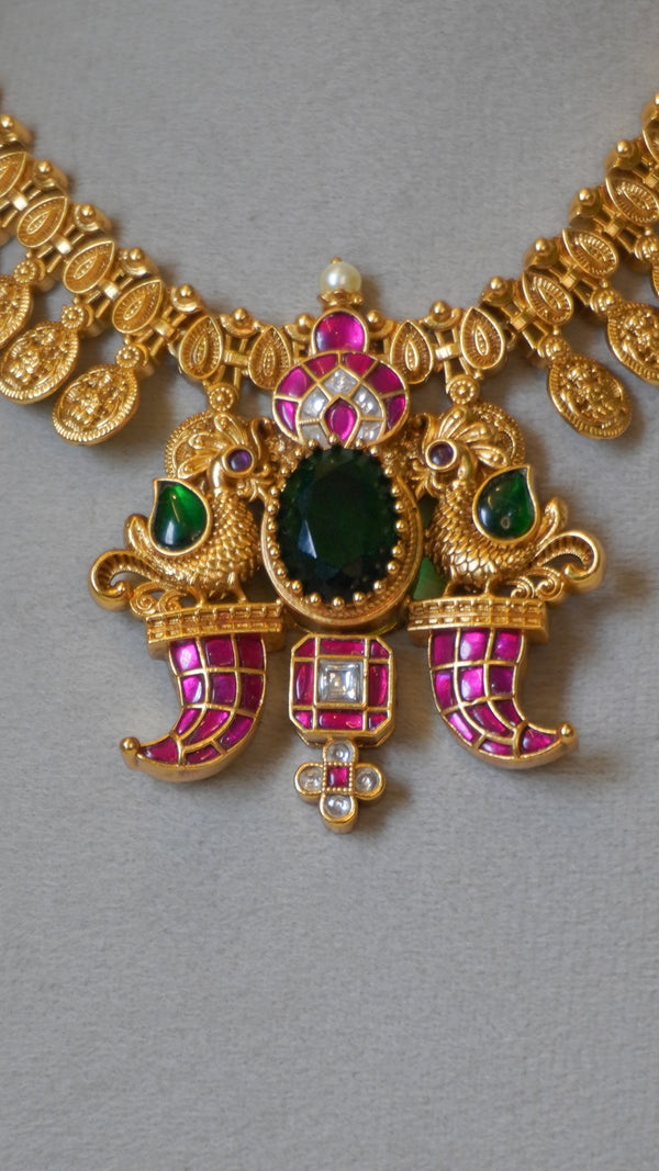 Mayura Vaibhava Jadau Kundan Necklace