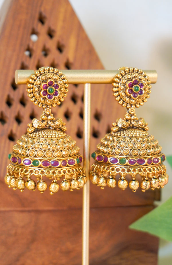 Sri Padma Kemp Jhumkas