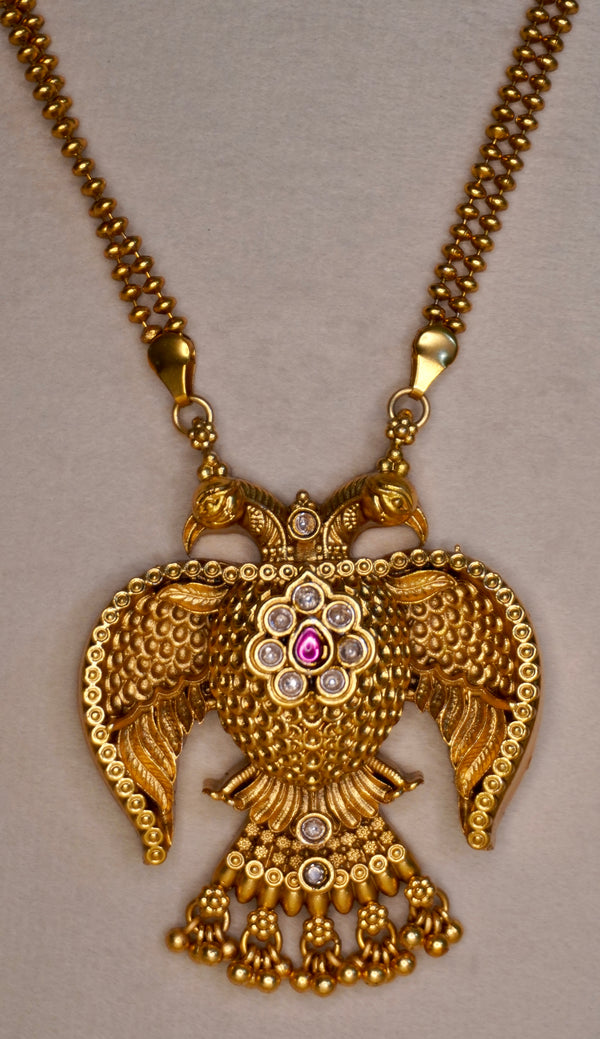 Royal Gandaberunda Long Necklace Set