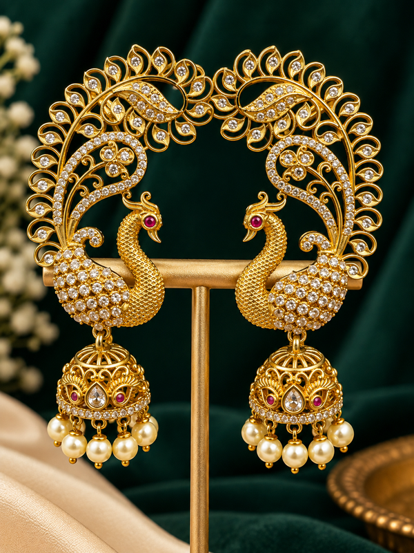 Mayura Vaibhava Cuff Earrings