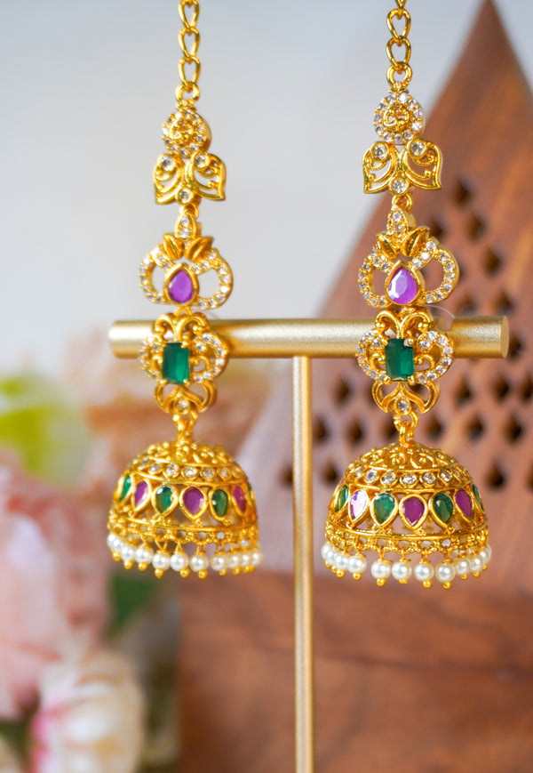 Navaratna Heritage Mattil Jhumkas