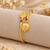 Gold Tone Lakshmi Coin Pink Stone Adjustable Bangle