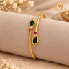 Gold Tone Nagapadam Adjustable Bangle