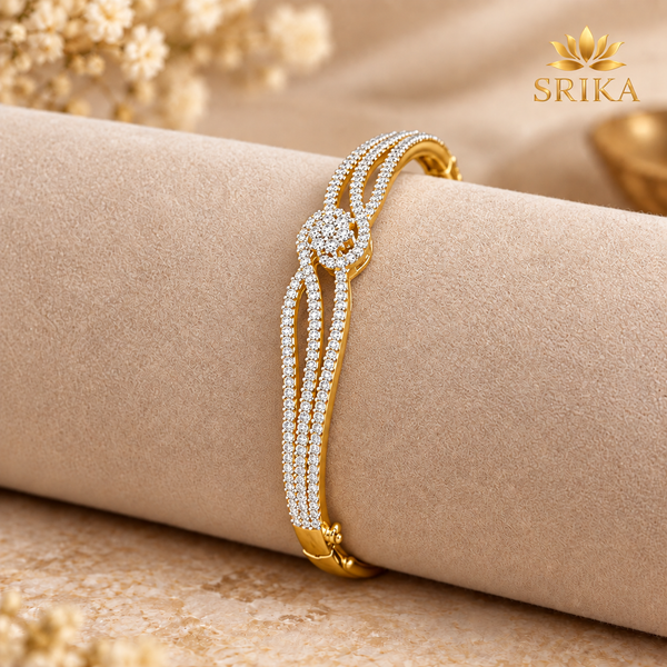 Floral AD Adjustable Bangle