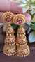 Grand Layered Jhumka Earrings with Ruby Stones