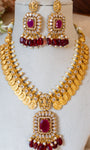Royal Ruby Temple Necklace Set