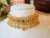 Regal Kundan Ruby-Emerald Choker with Pearl Drops