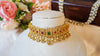 Regal Kundan Ruby-Emerald Choker with Pearl Drops