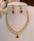 Mango Diamond Necklace Set with Ruby Drop
