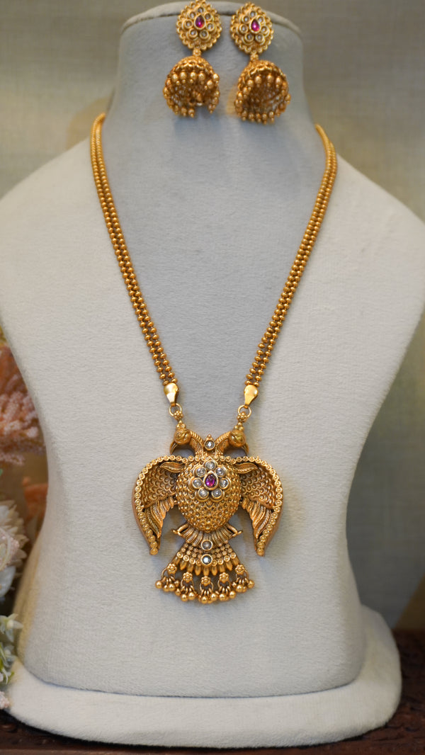 Heritage Gandaberunda Long Necklace Set