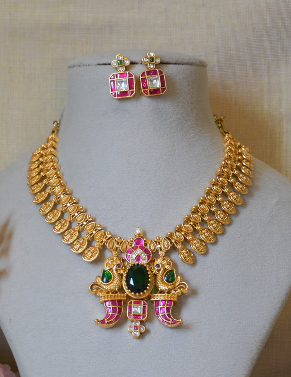Mayura Vaibhava Jadau Kundan Necklace