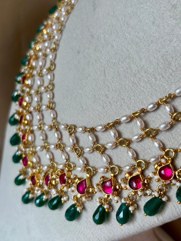 Maharani Pearl Jadau Choker
