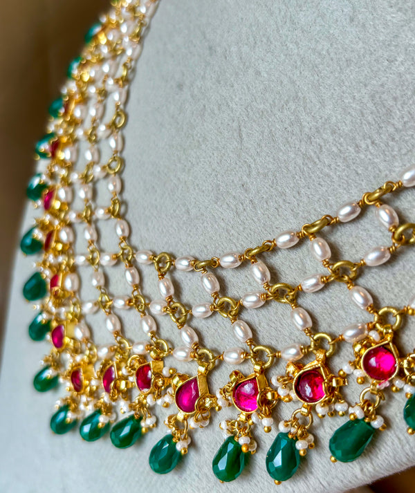 Maharani Pearl Jadau Choker