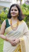 Temple Grace Lakshmi Layered Stone Necklace Set